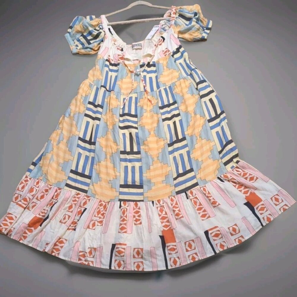 Urban Outfitters Kimchi Pastel Cottagecore Patchwork  Boho Maxi Dress Size Med